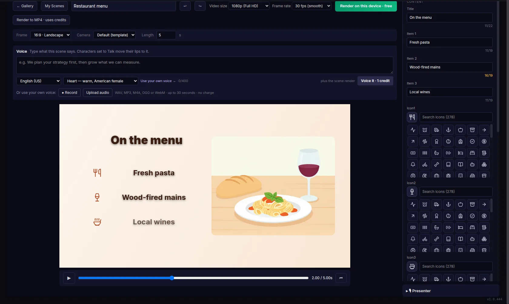 The Explaindio 5 AI desktop app: the full editor in its own window